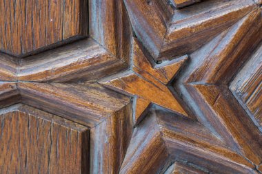 Tahtada geometrik desenli Osmanlı Türk sanatı