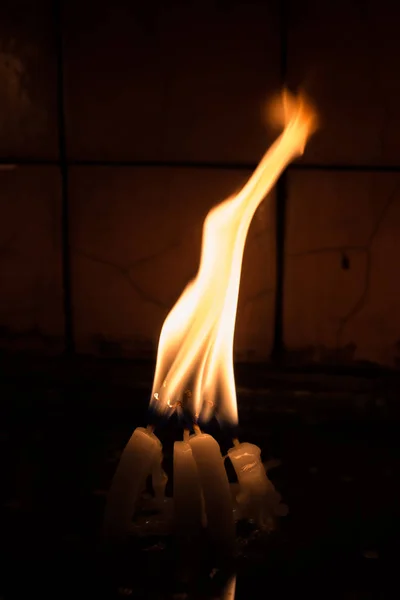 Burning Candles Candle Light Dark — Stock Photo, Image