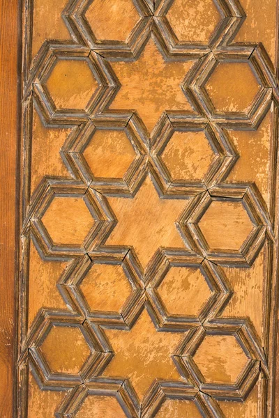 Οθωμανική Τουρκική Τέχνη Γεωμετρικά Σχέδια Στο Ξύλο — Φωτογραφία Αρχείου