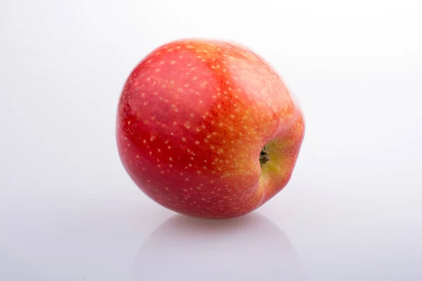 Свіже Червоне Яблуко Білому Тлі — стокове фото
