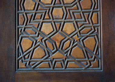 Tahtada geometrik desenli Osmanlı Türk sanatı