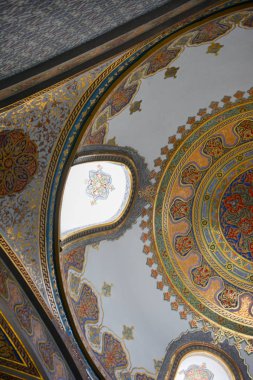 İstanbul, Türkiye 'de Osmanlı mimarisinde kubbenin iç görünümü