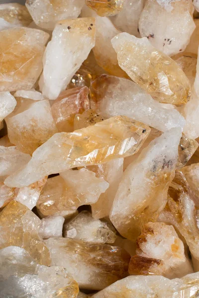 Pedra Semigema Citrino Como Cristais Geológicos Minerais Rocha Geode — Fotografia de Stock