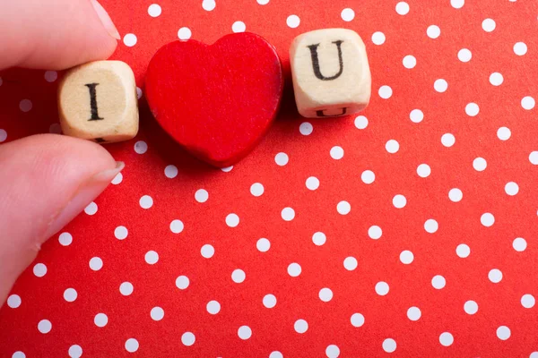 Frase Love You Made Letter Cubes Hand — Fotografia de Stock