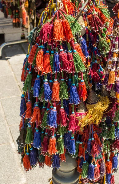 Auswahl Osmanischer Türkischer Traditioneller Quasten Verschiedenen Farben — Stockfoto