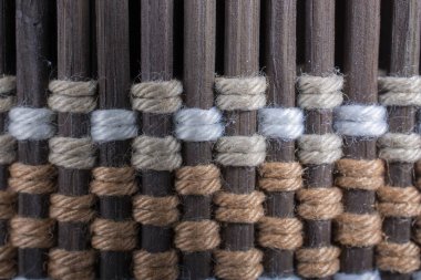 El işi hasır yüzeyinin desen doğa arka planı