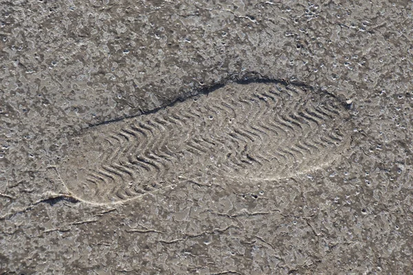 Trittmuster Auf Einem Betongrund — Stockfoto