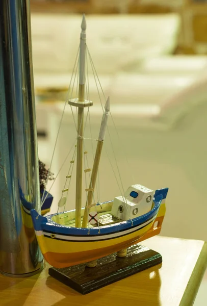 Малые Лодки Модели Крупным Планом — стоковое фото