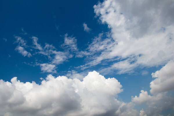 Blue sky with white clouds