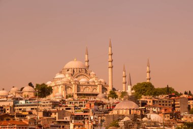 İstanbul 'daki Osmanlı tarzı caminin dış görünüşü