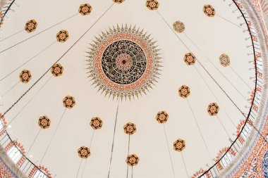 İstanbul, Türkiye 'de Osmanlı mimarisinde kubbenin iç görünümü