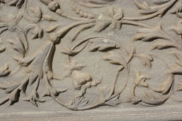 Ottoman Marmur Kamień Rzeźba Sztuki Kwiatowe Wzory — Zdjęcie stockowe