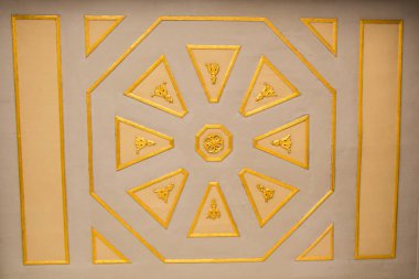 Tahtada geometrik desenli Osmanlı Türk sanatı