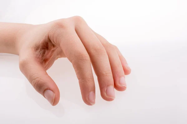 Human Hand Pointing White Background — Stock Photo, Image