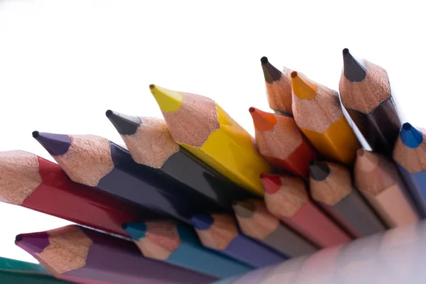 Color Pencils White Background — Stock Photo, Image