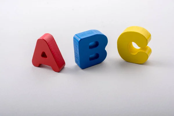 Lettres Abc Alphabet Sur Fond Couleur Blanche — Photo