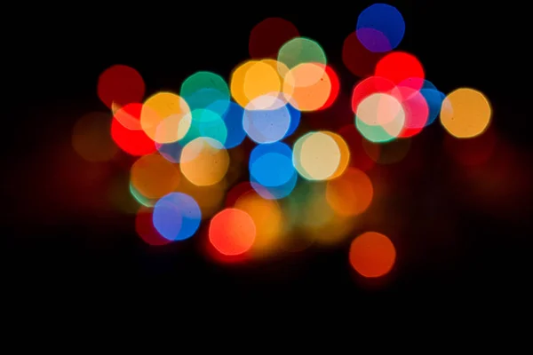 Achtergrond Met Natuurlijke Bokeh Multi Kleur Lichten — Stockfoto