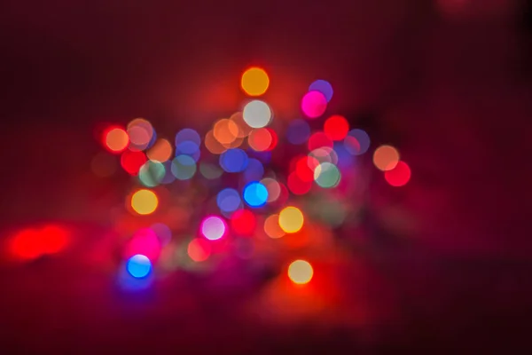 Achtergrond Met Natuurlijke Bokeh Multi Kleur Lichten — Stockfoto