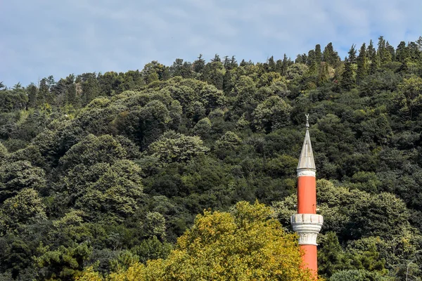 Minaret Gjord Sten Ottomanska Tiden Moskéer Sikte — Stockfoto