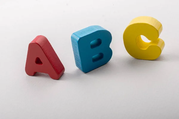 Buchstaben Abc Des Alphabets Auf Weißem Hintergrund — Stockfoto