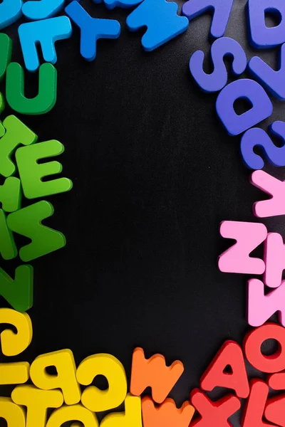Kolorowe Litery Alfabetu Wykonane Drewna — Zdjęcie stockowe