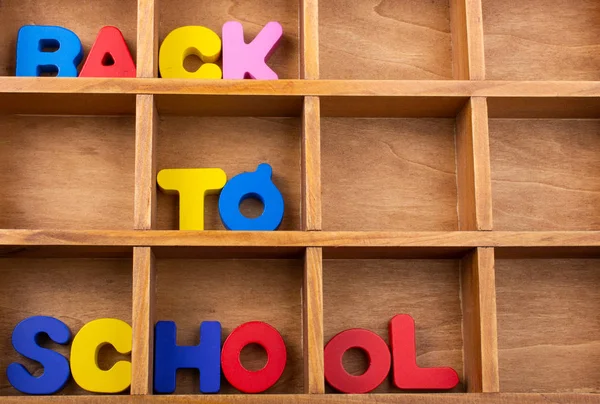 Voltar Escola Letras Coloridas Alfabeto — Fotografia de Stock