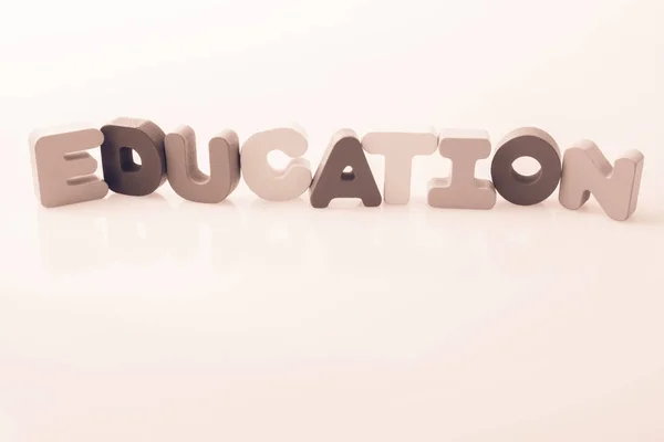 Das Mit Bunten Buchstabenblöcken Geschriebene Wort Education — Stockfoto