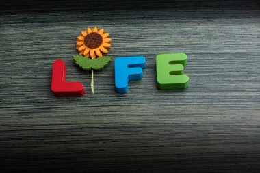 Hayat ifade görünümünde bir sahte çiçek yardımıyla