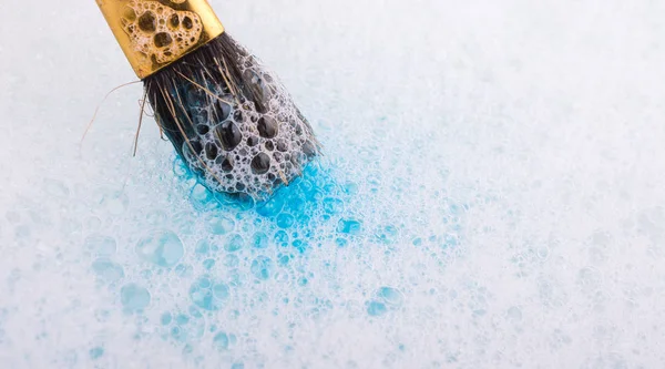 Pintura Disolviéndose Agua Como Pincel Pintura Tocando Agua —  Fotos de Stock