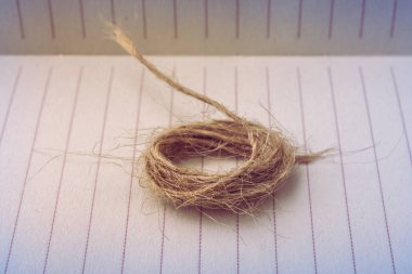 Kahverengi renkli keten iplik kağıdı arkaplanı