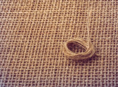 Kahverengi renkli keten iplik kağıdı arkaplanı