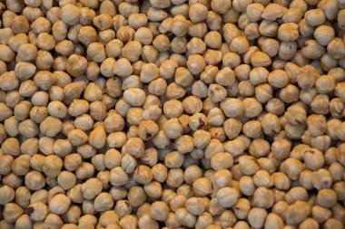 Bütün fındık gıda arka plan olarak kuru kabuklu Blanched tohumları