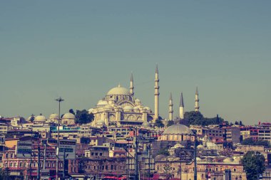 İstanbul 'daki Osmanlı tarzı caminin dış görünüşü