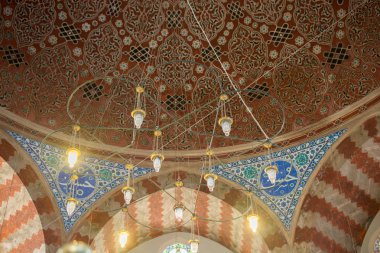 İstanbul, Türkiye 'de Osmanlı mimarisinde kubbenin iç görünümü