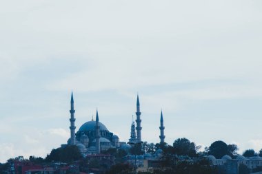 İstanbul 'daki Osmanlı tarzı caminin dış görünüşü