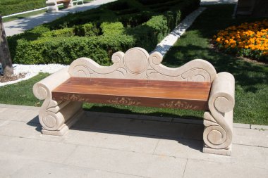 Gül bahçesinde güzel renkli güller