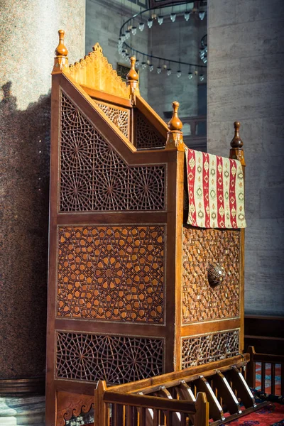 Púlpito Madera Minbar Sermón Época Otomana Mezquita — Foto de Stock