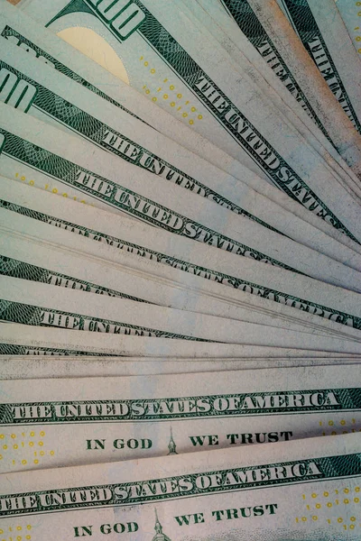 Primer Plano Cara Benjamin Franklin Billete 100 Dólares — Foto de Stock