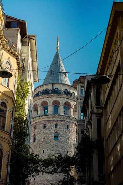 View Galata Tower Ancient Times Istanbul — Stock Photo, Image