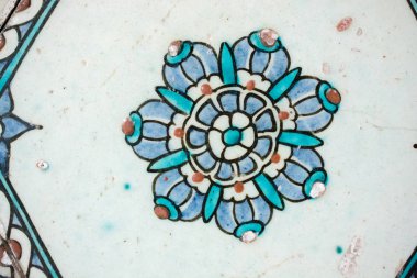 Osmanlı el yapımı çiçek desenli Türk fayansları