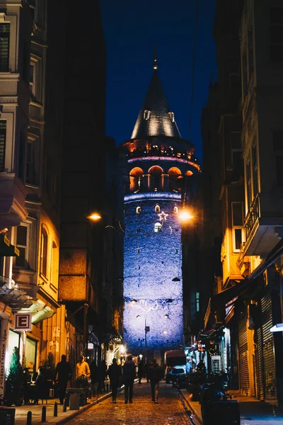 Uitzicht Galata Toren Uit Oudheid Istanbul — Stockfoto