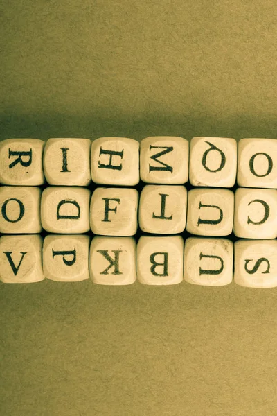Κύβοι Γραμμάτων Από Αλφάβητο Από Ξύλο — Φωτογραφία Αρχείου