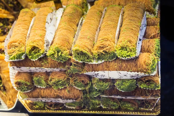 Dulces Tradicionales Turcos Del Desierto Mercado — Foto de Stock