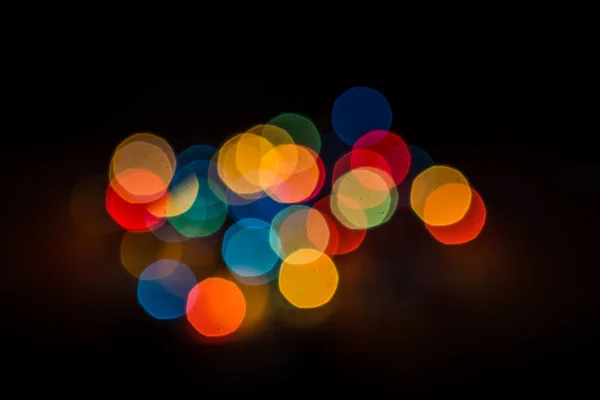 Sfondo Con Naturale Bokeh Multi Colore Luci — Foto Stock