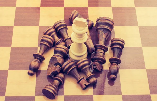 Шахматная Доска Шахматными Фигурами — стоковое фото