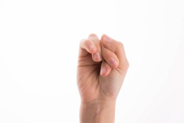 Beyaz bir arka plandaki kurdele gibi bir iple bağlanmış.