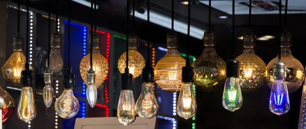 Декоративные Антикварные Лампы Накаливания Стиле Эдисона — стоковое фото