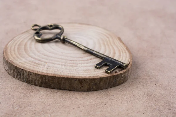 复古风格上一块木头的键 — 图库照片