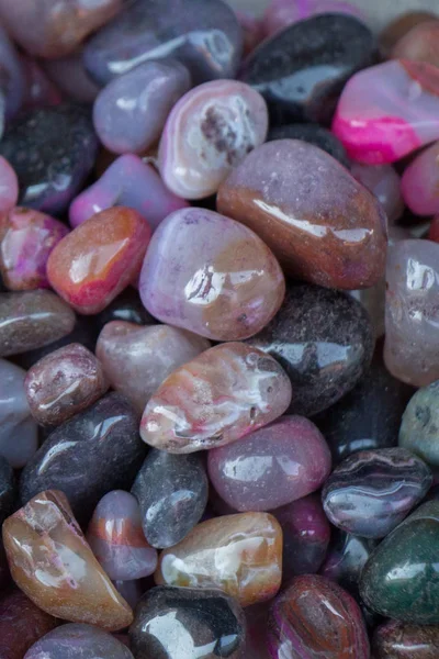 Conjunto Pedras Preciosas Minerais Naturais Determinado Tipo — Fotografia de Stock