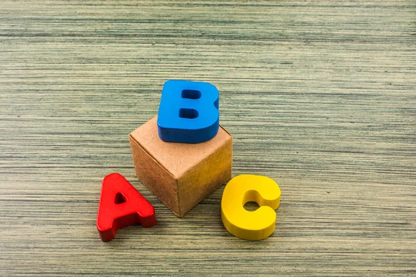 Kolorowe Litery Abc Alfabetu Drewna — Zdjęcie stockowe